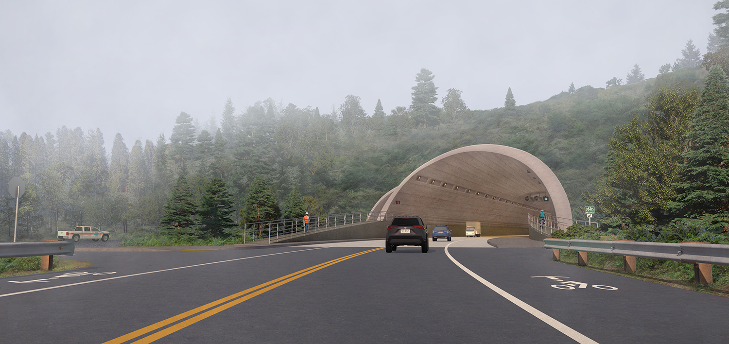 Simulation of Proposed South Tunnel Portal and Approach